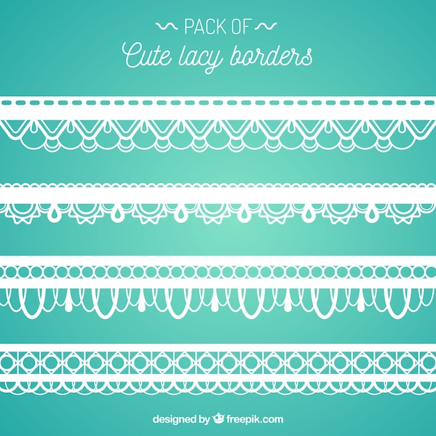 Pack de ornamentos de encaje