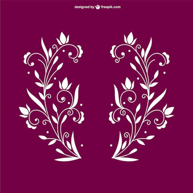 Vector gratuito pack de ornamentos florales