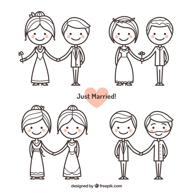 Pack de parejas casadas
