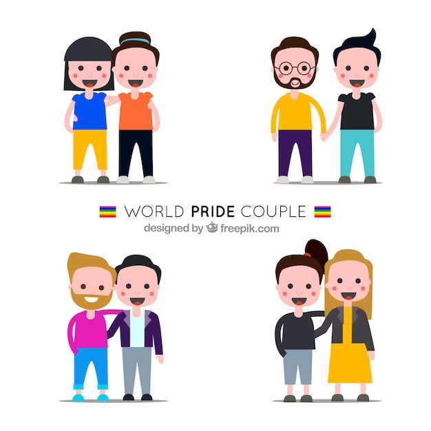 Pack de parejas el día del orgullo gay