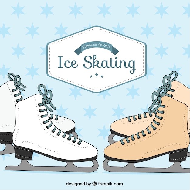 Vector gratuito pack de patinaje sobre hielo