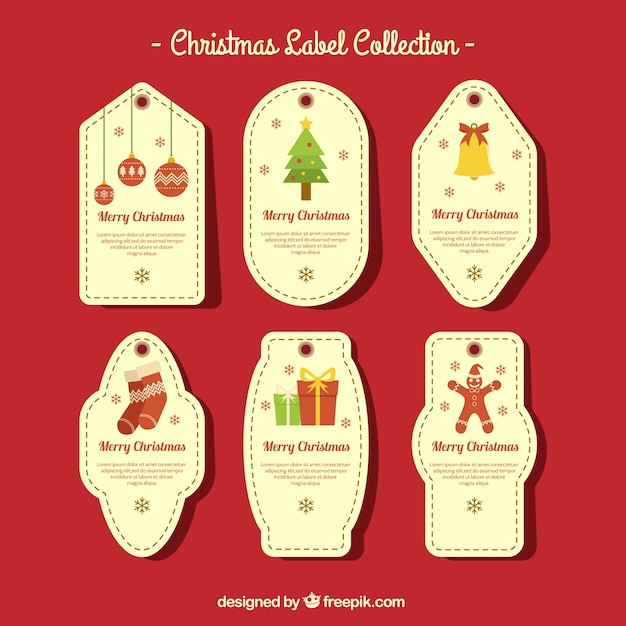Pack de pegatinas de navidad retro