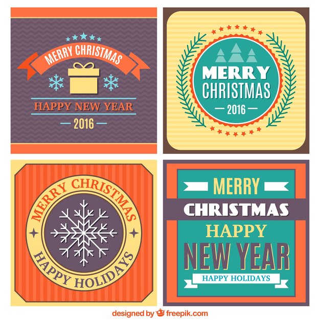 Pack de pegatinas navideñas decorativas