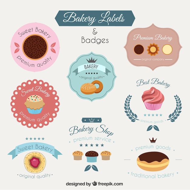 Pack de pegatinas de panadería