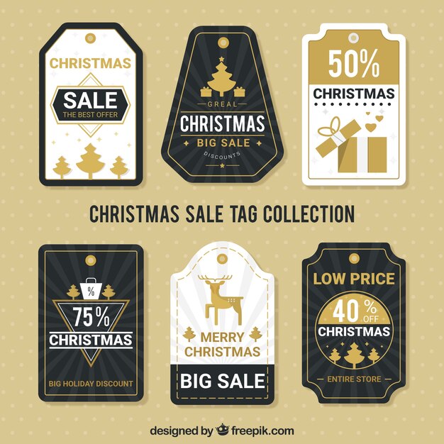 Pack de pegatinas de rebajas de navidad 