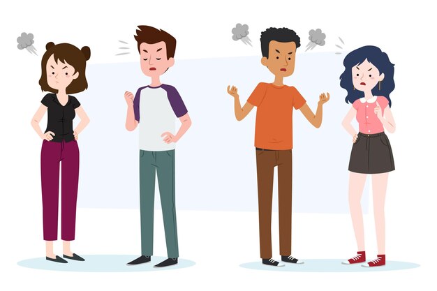 Pack de personas que tienen conflictos de pareja