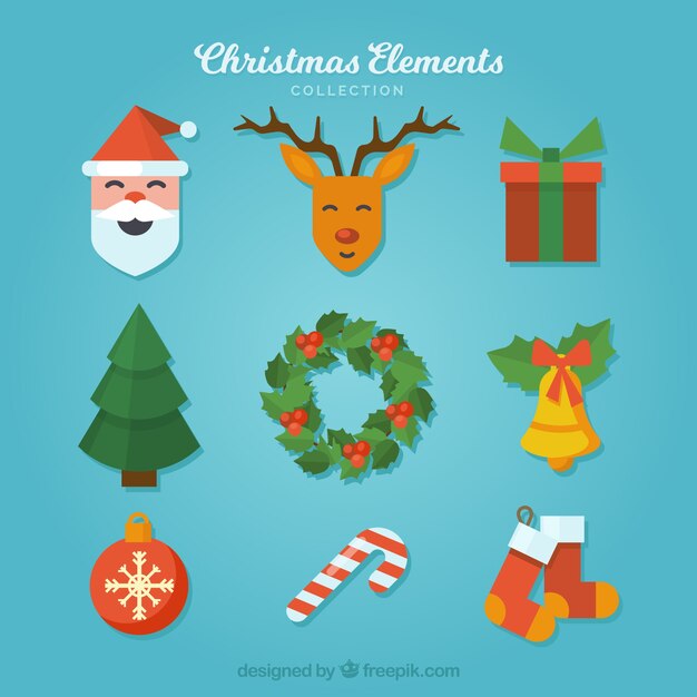 Pack plano de accesorios de navidad
