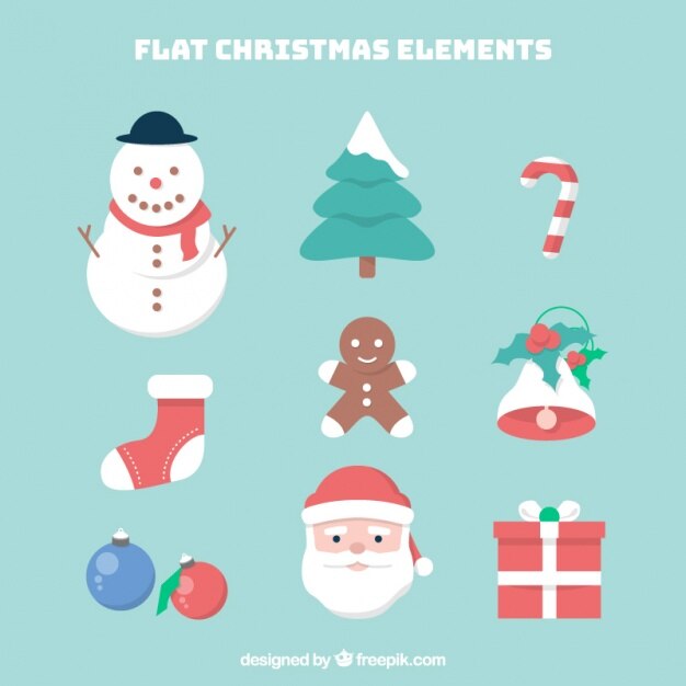 Pack plano de artículos navideños bonitos