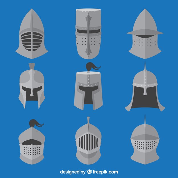 Pack plano de cascos de caballero