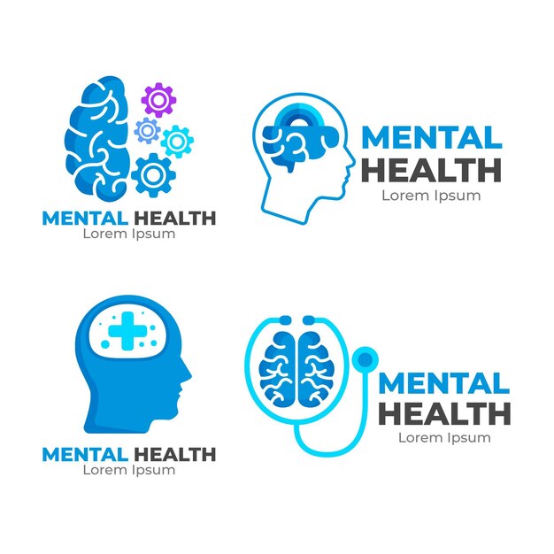 Pack de plantillas de logotipos de salud mental