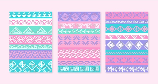 Vector gratuito pack de portadas boho dibujadas a mano