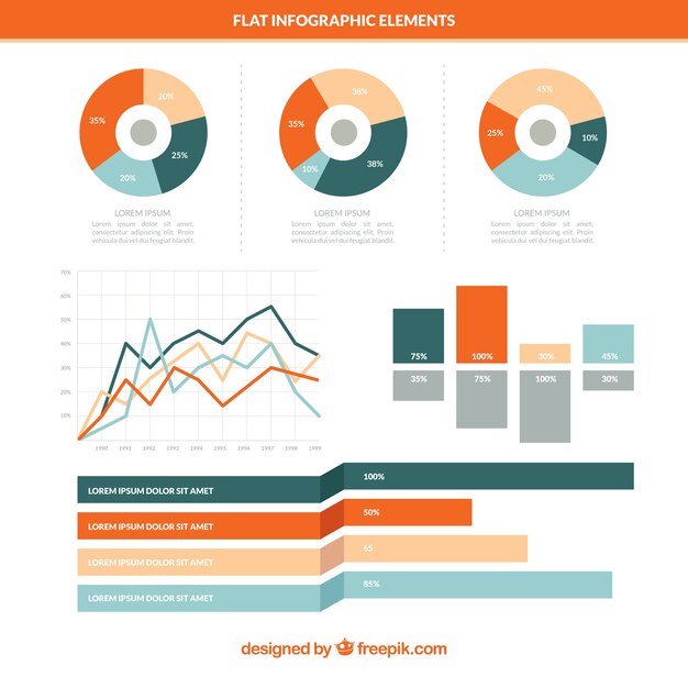 Pack profesional de elementos infográficos