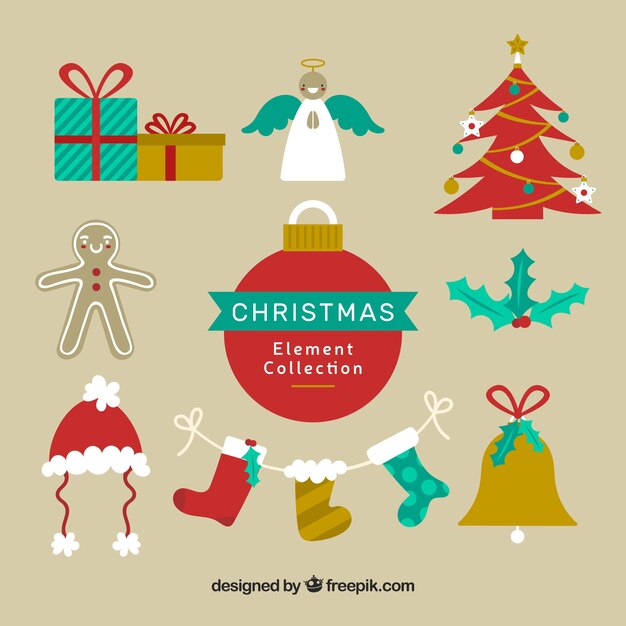 Pack retro navideño decorativo