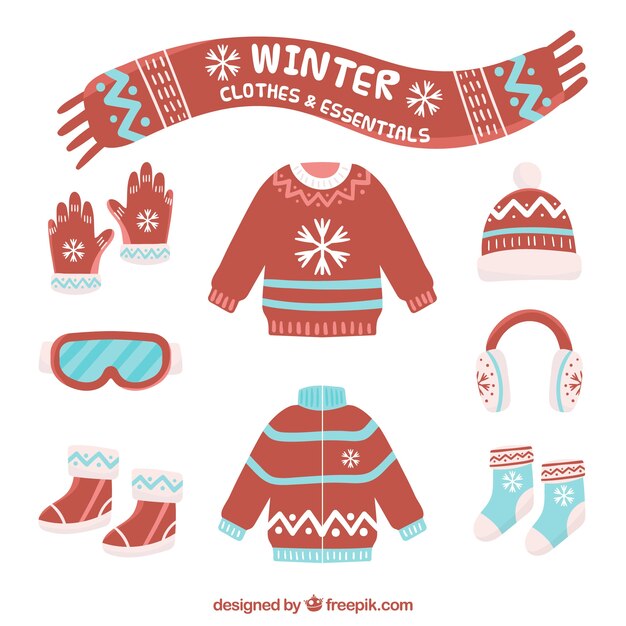 Pack de ropa de invierno roja