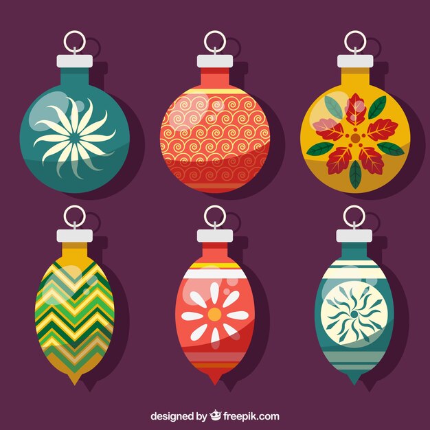 Pack de seis bolas navideñas con diseños geniales