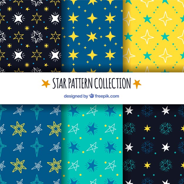 Pack de seis patrones de estrellas