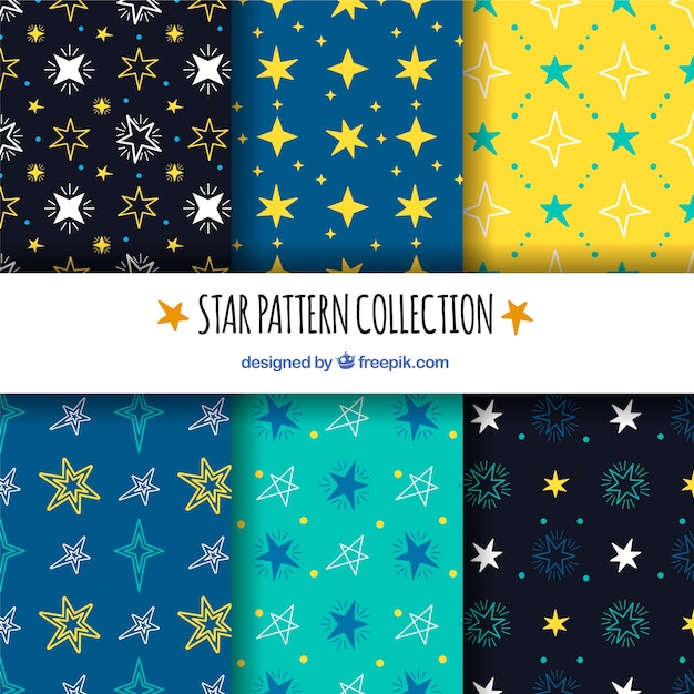 Pack de seis patrones de estrellas