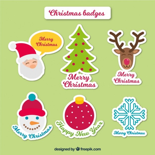 Pack de simpáticas pegatinas navideñas 