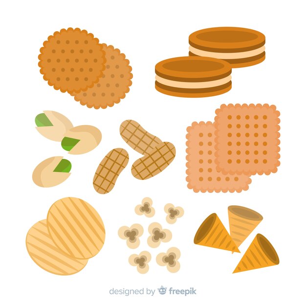 Pack de snacks flat