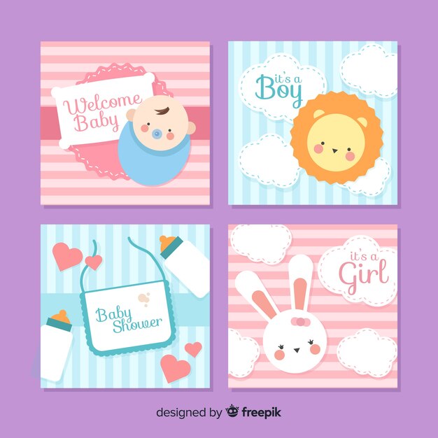 Pack de tarjetas de baby shower