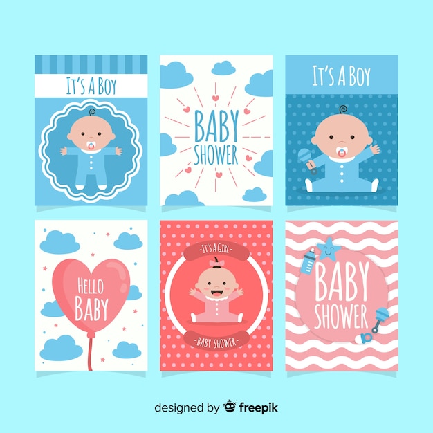 Pack de tarjetas de baby shower