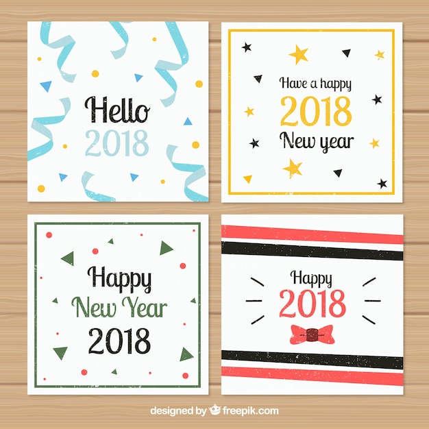 Pack de tarjetas de fiesta de año nuevo