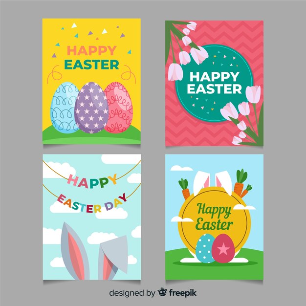 Pack tarjetas pascua coloridas