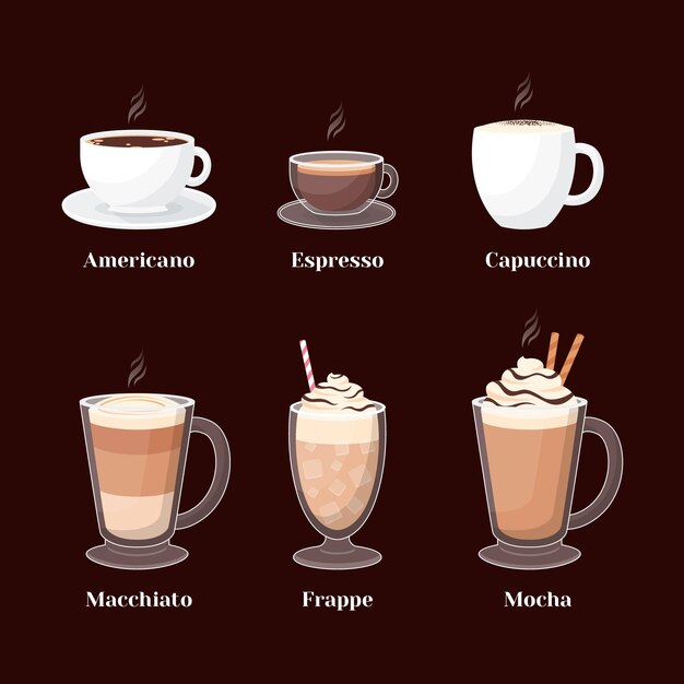 Pack de tipos de cafe