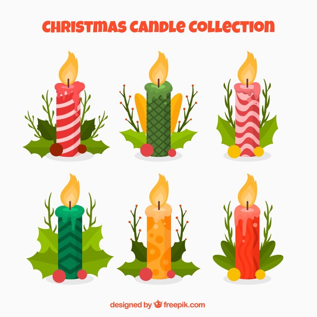 Pack de velas navideñas decorativas