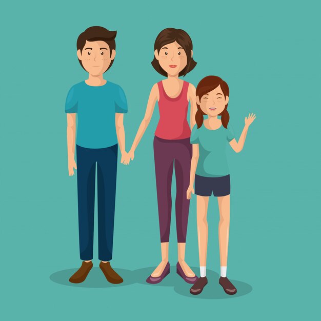 padre y madre con hija