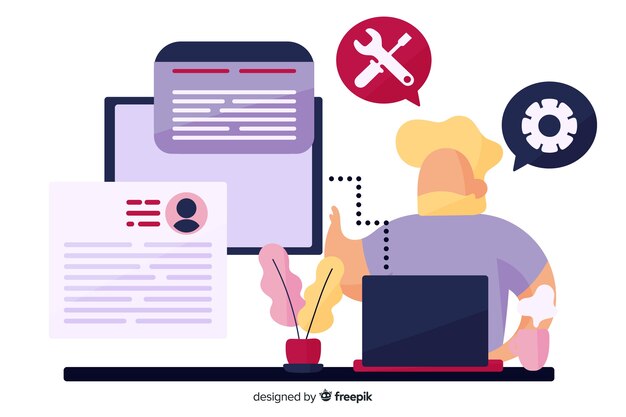 Página de aterrizaje de configuración del sitio web conceptual