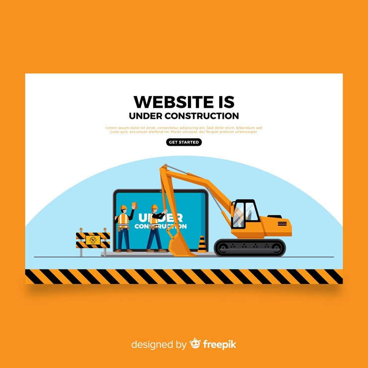 Vector gratuito página de aterrizaje en construcción