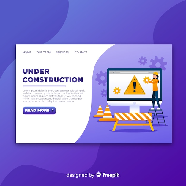 Página de aterrizaje en construcción