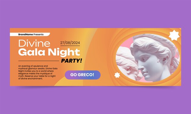 Página de aterrizaje greco-romana con gradiente