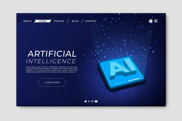 Página de aterrizaje con inteligencia artificial