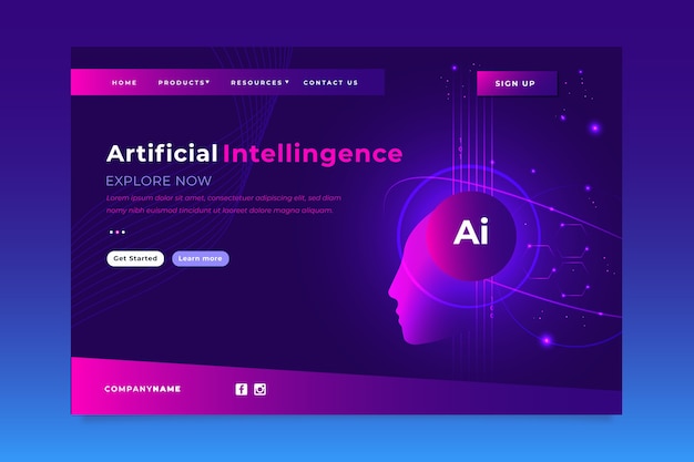 Página de aterrizaje de Inteligencia Artificial