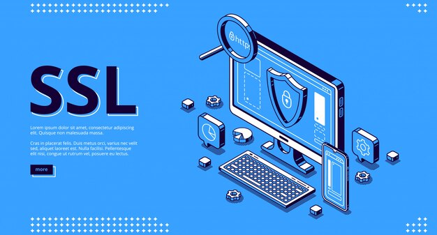 página de destino del certificado SSL para el sitio web