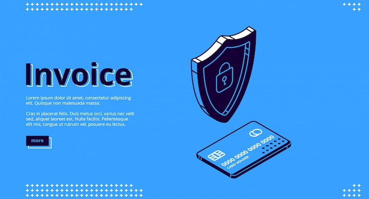 Vector gratuito página de destino de la factura, pago móvil de seguridad
