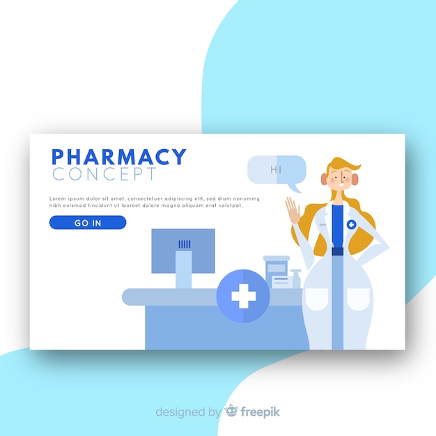 Página de destino de la farmacia
