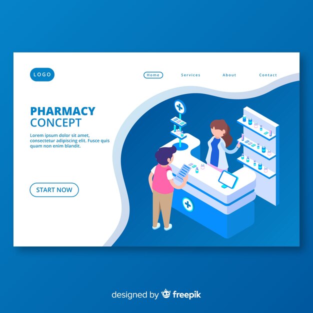 Página de destino de la farmacia
