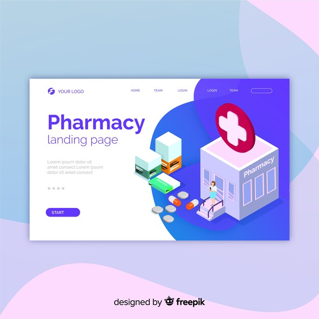 Página de destino de la farmacia