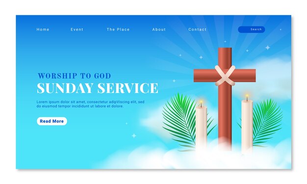 Página de destino del servicio dominical