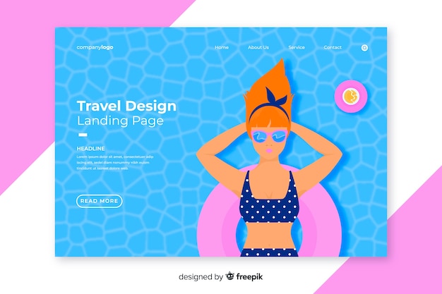 Página de destino de viajes