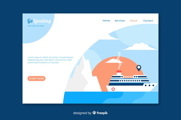 Vector gratuito página de destino de viajes