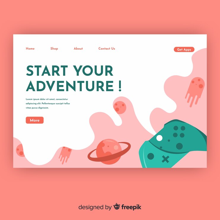 Vector gratuito página de destino