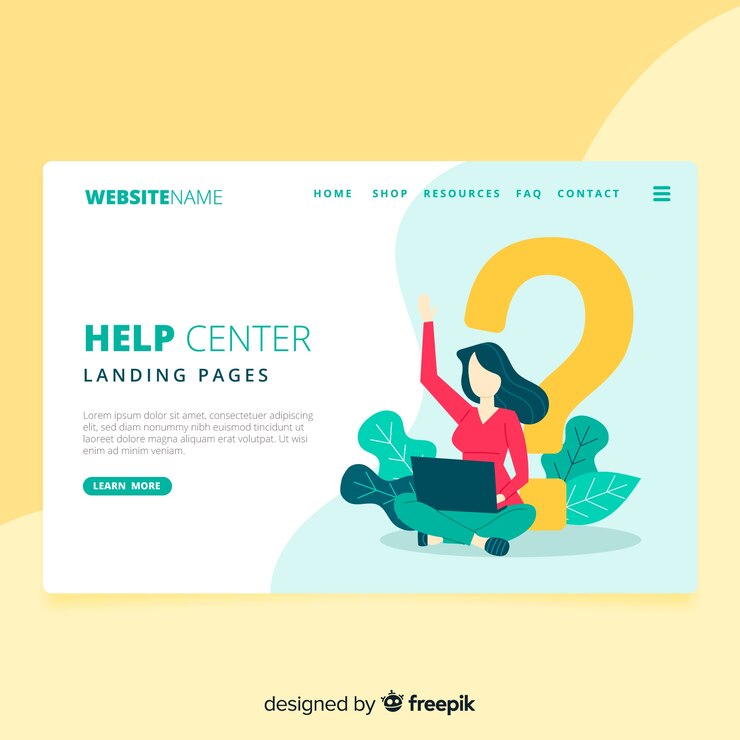 Vector gratuito página de destino