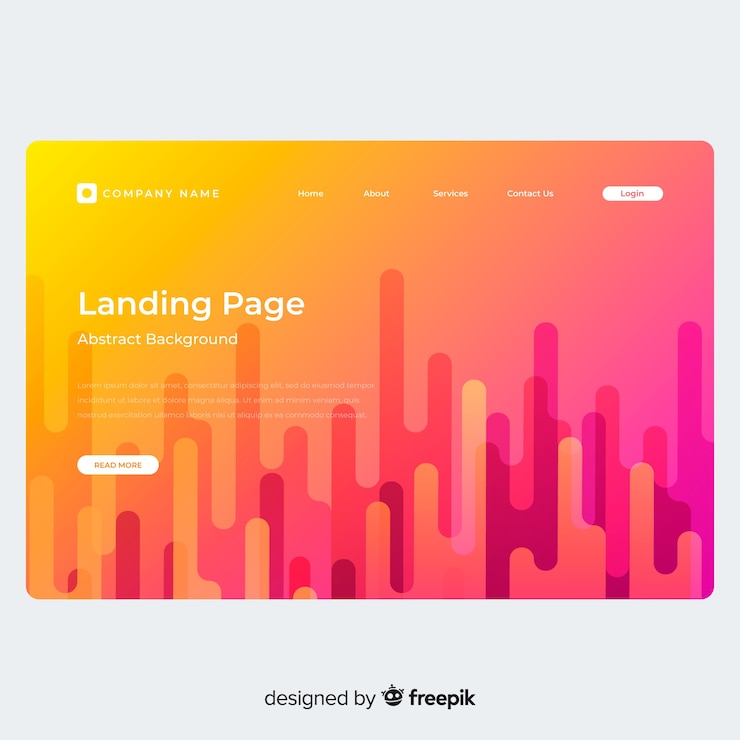 Vector gratuito página de destino