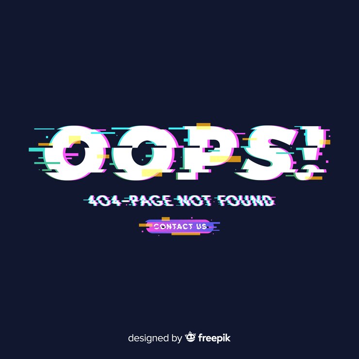 Vector gratuito página de error 404 con distorsión