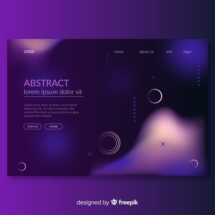 Vector gratuito página de inicio abstracta