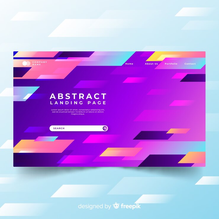 Vector gratuito página de inicio abstracta